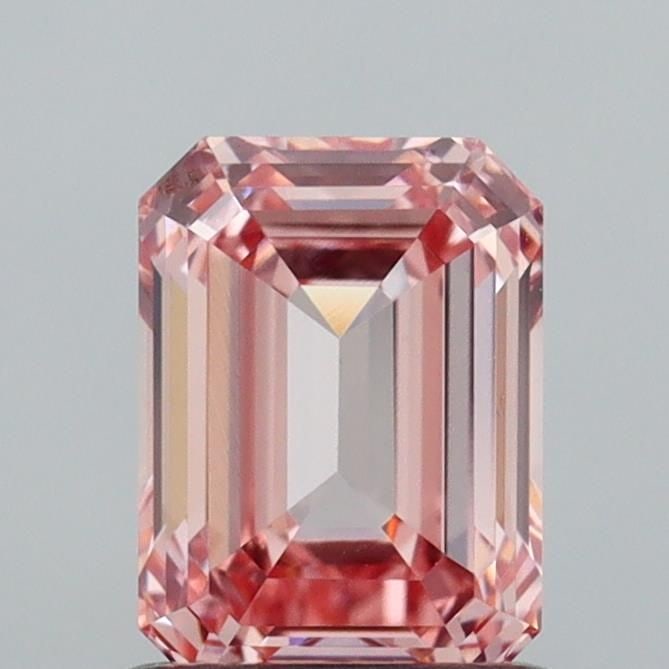 Loose Diamond - EMERALD 1.09ct Fancy Vivid Pink VS1