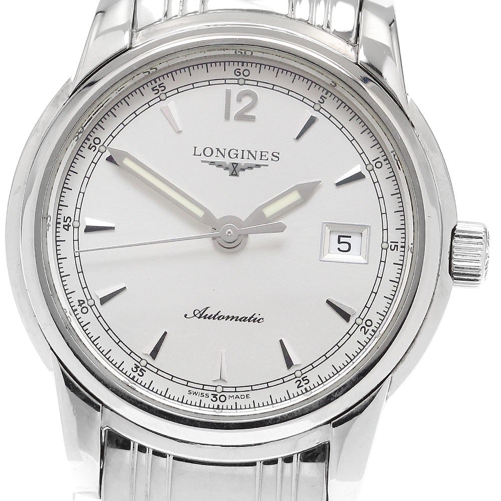 Longines Saint-Imier ladies automatic date wristwatch stainless steel: Longines Saint-Imier ladies automatic date wristwatch stainless steel This Longines Saint-Imier Date Ladies Watch features a stainless steel case and band with a silver dial and automatic movement. Th