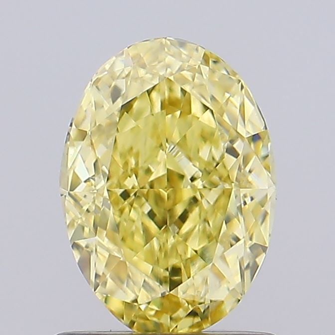 Loose Diamond - OVAL 1.08ct Fancy Intense Yellow VS1: Loose Diamond - OVAL 1.08ct Fancy Intense Yellow VS1 Source: This is a real non-mined Diamond that has been grown in a lab Shape: OVAL Carats: 1.08 Color: Fancy Intense Yellow Certification: IGI Video