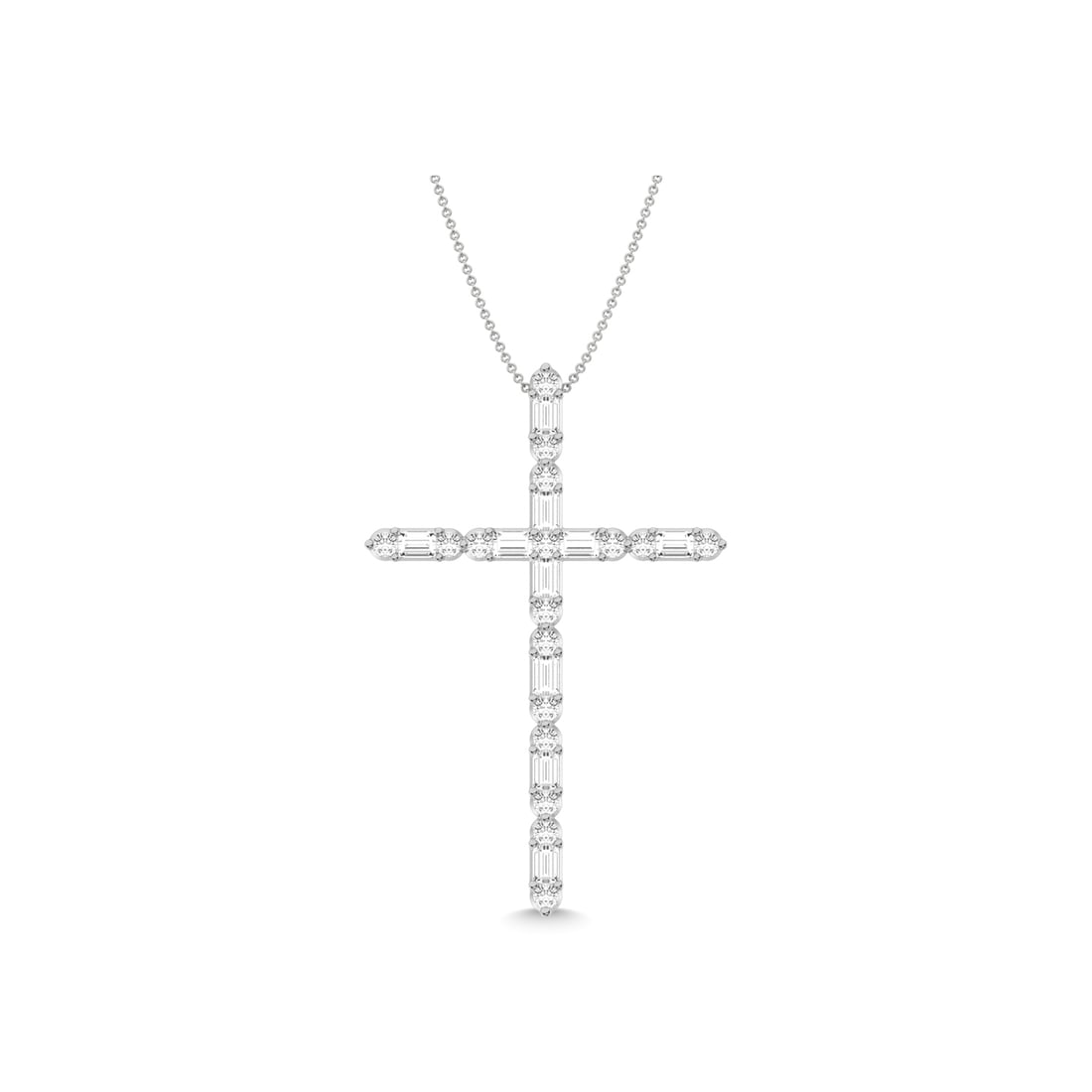 Diamond 1/4 Ct.Tw. Cross Pendant in 14K White Gold
