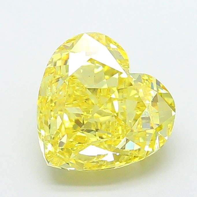 Loose Diamond - HEART 4.61ct Fancy Vivid Yellow VS2