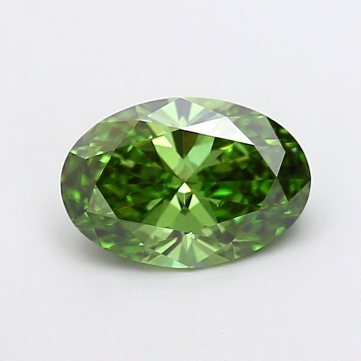 Loose Diamond - OVAL 2.01ct Fancy Vivid Green VS1: Loose Diamond - OVAL 2.01ct Fancy Vivid Green VS1 Source: This is a real non-mined Diamond that has been grown in a lab Shape: OVAL Carats: 2.01 Color: Fancy Vivid Green Certification: IGI Video: