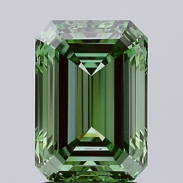 Loose Diamond - EMERALD 2.59ct Fancy Vivid Green VS1: Loose Diamond - EMERALD 2.59ct Fancy Vivid Green VS1 Source: This is a real non-mined Diamond that has been grown in a lab Shape: EMERALD Carats: 2.59 Color: Fancy Vivid Green Certification: IGI Video