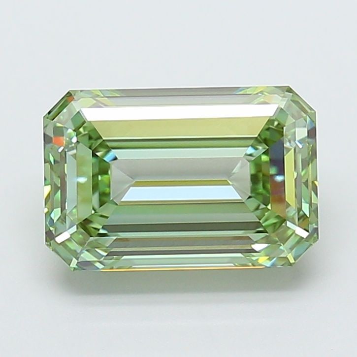 Loose Diamond - EMERALD 5.1ct Fancy Vivid Green VVS1