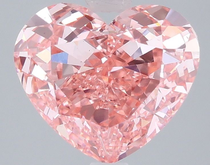 Loose Diamond - HEART 3.34ct Fancy Vivid Pink VS1