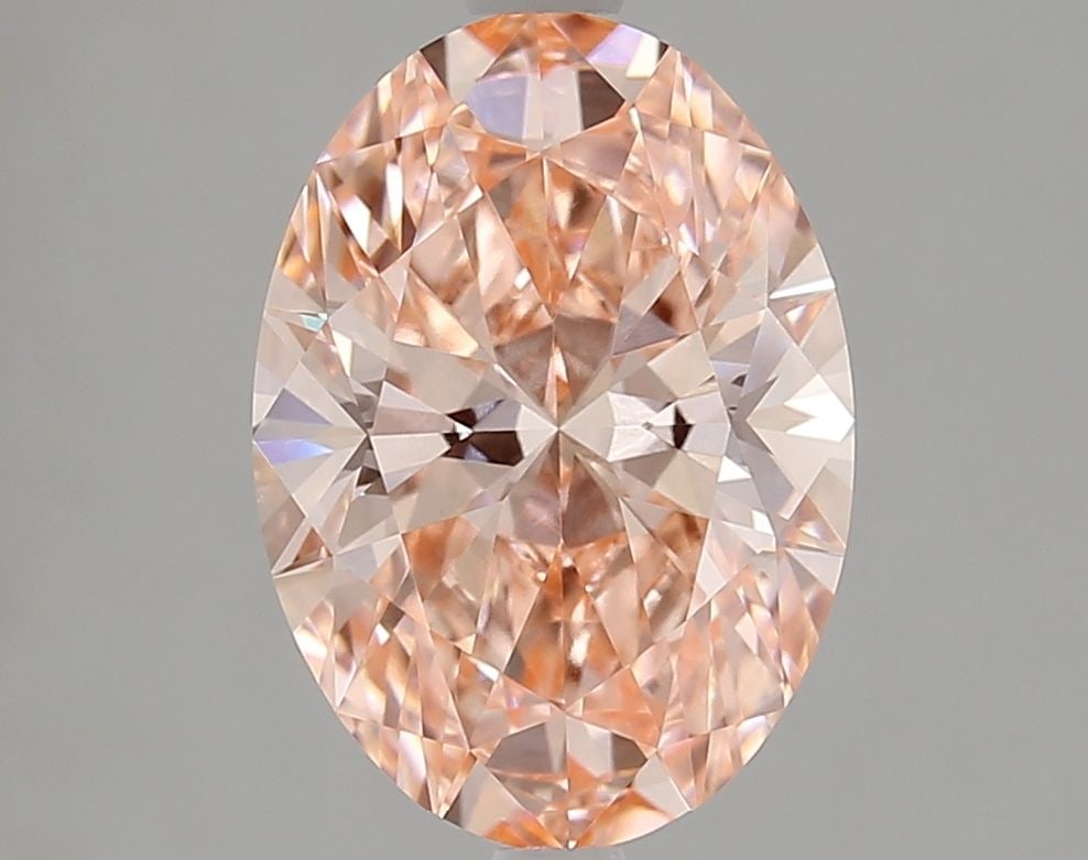 Loose Diamond - OVAL 2.84ct Fancy Vivid Pink VVS2