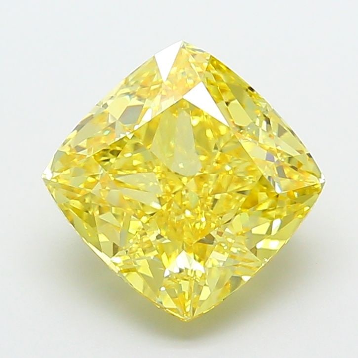 Loose Diamond - CUSHION MODIFIED 6.2ct Fancy Vivid Yellow VS1
