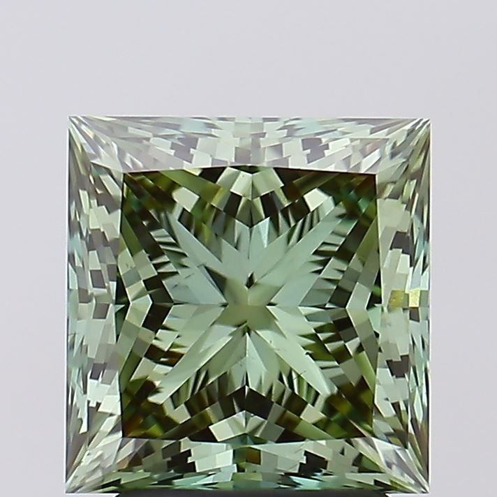Loose Diamond - PRINCESS 3.1ct Fancy Vivid Green VS2: Loose Diamond - PRINCESS 3.1ct Fancy Vivid Green VS2 Source: This is a real non-mined Diamond that has been grown in a lab Shape: PRINCESS Carats: 3.1 Color: Fancy Vivid Green Certification: IGI Video
