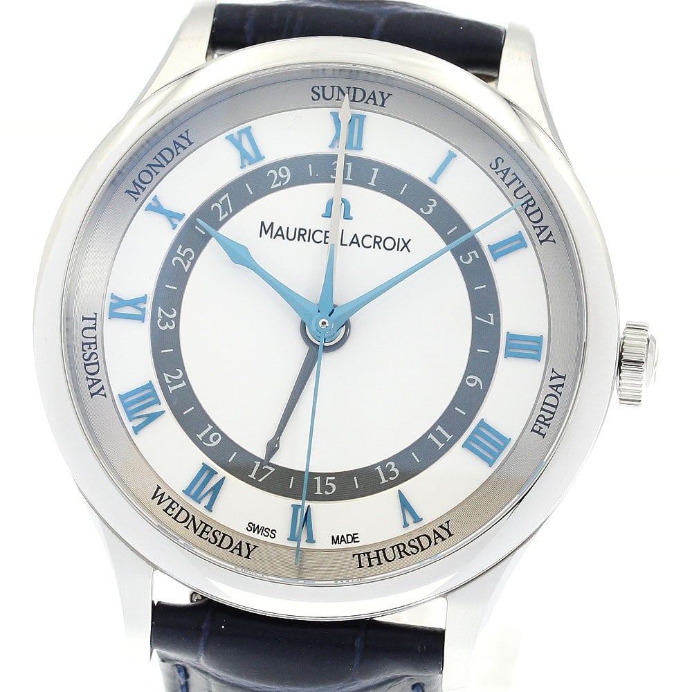 Maurice Lacroix Masterpiece MP6507-SS001-110-4 Mens Wristwatch: Maurice Lacroix Masterpiece MP6507-SS001-110-4 Mens Wristwatch Pre-owned Maurice Lacroix Masterpiece 5-Hands men's wristwatch. This watch is made in Switzerland and identified by reference MP6507-SS00