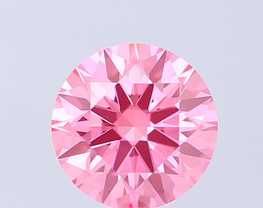 Ideal Loose Diamond - ROUND 1.08ct Fancy Vivid Pink VVS2