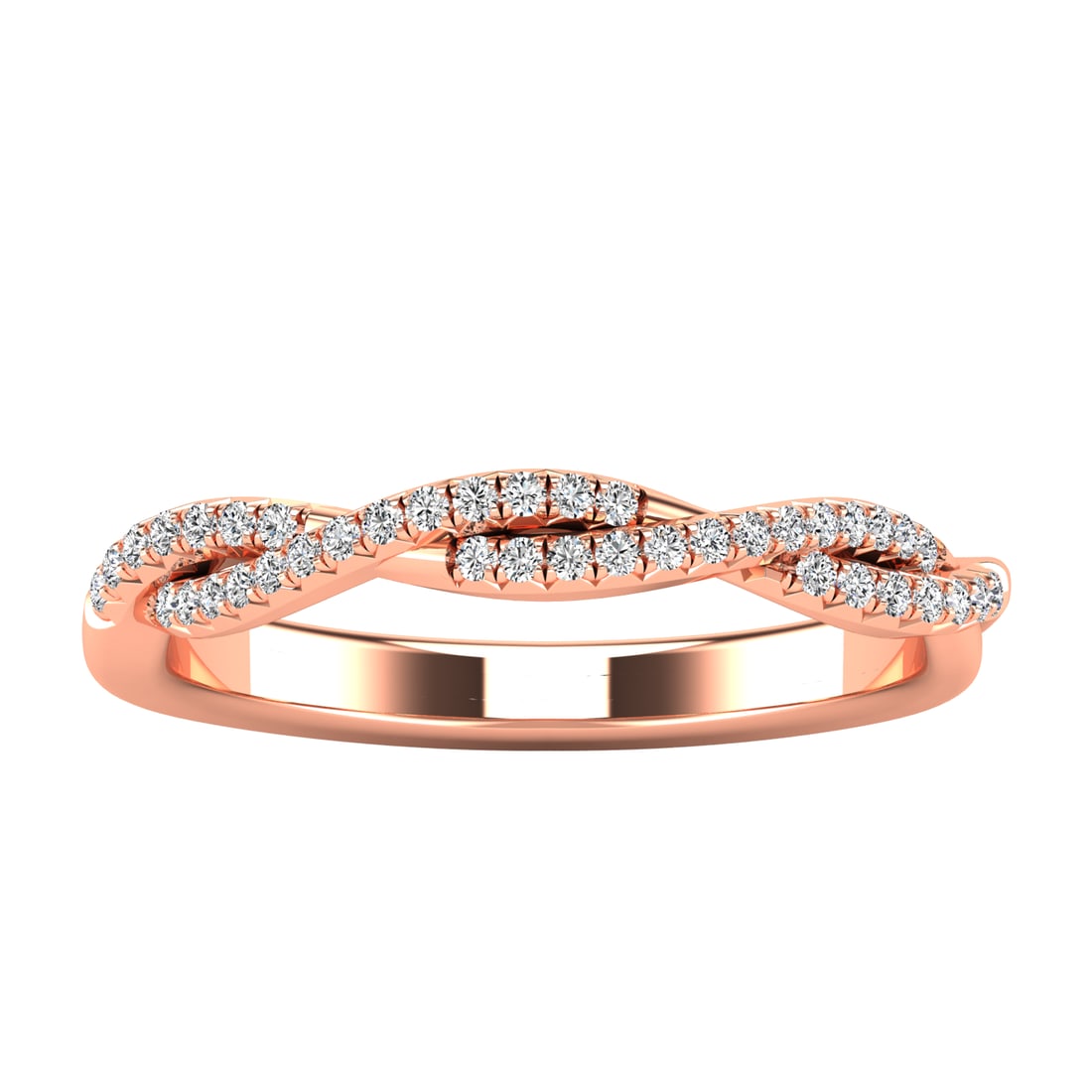Diamond 1/5 Ct.Tw. Fashion Ring in 10K Rose Gold (1 of 3)