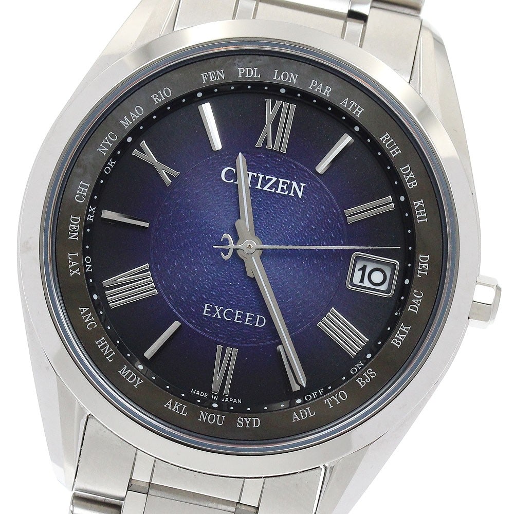 Citizen Exceed Limited Edition Titanium Solar Radio Controlled Date Watch: Citizen Exceed Limited Edition Titanium Solar Radio Controlled Date Watch This CITIZEN Exceed Limited Edition men's wristwatch, model CB1150-67L/H147-A1CT201, features a durable titanium case and brac