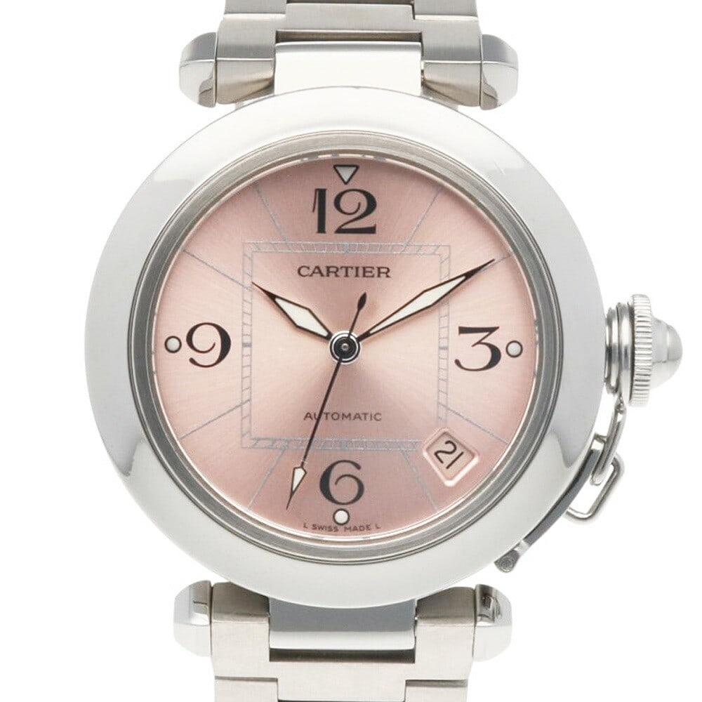 Cartier Pasha 2324 unisex automatic wristwatch in stainless steel