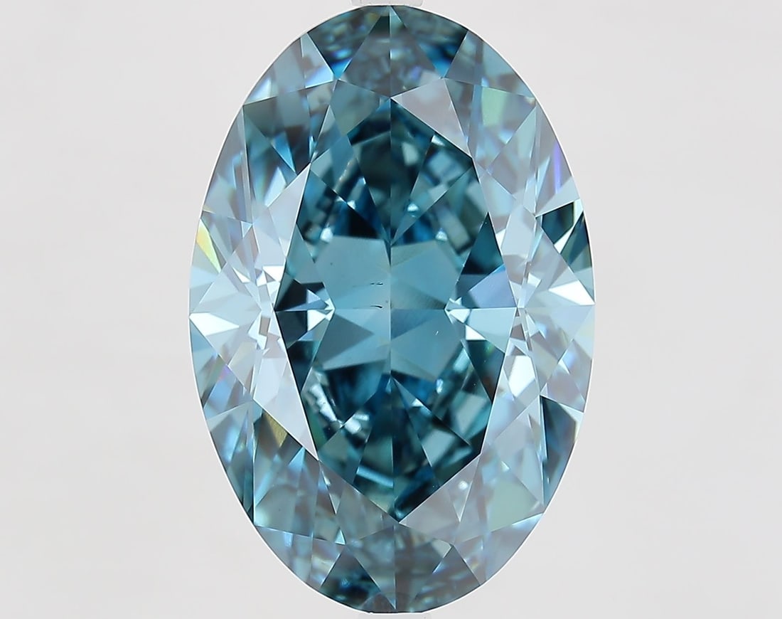 Loose Diamond - OVAL 10.08ct Fancy Vivid Blue VS1