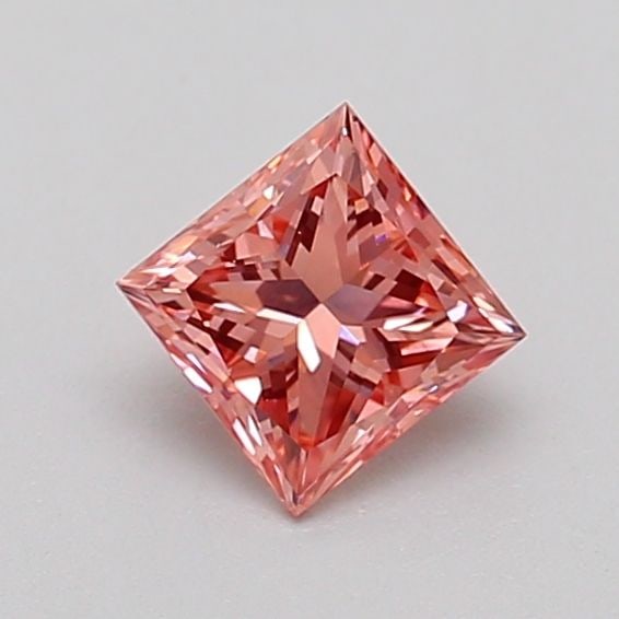 Loose Diamond - PRINCESS 0.59ct Fancy Intense Brownish Pink VS1