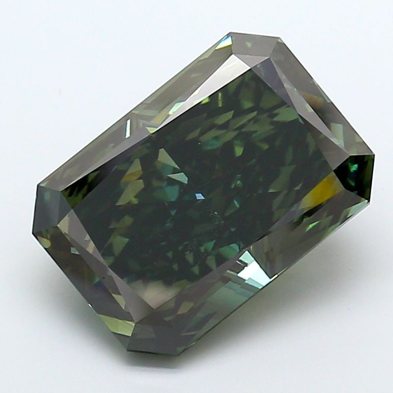 Loose Diamond - RADIANT 15.92ct Fancy Deep Green VS1: Loose Diamond - RADIANT 15.92ct Fancy Deep Green VS1 Source: This is a real non-mined Diamond that has been grown in a lab Shape: RADIANT Carats: 15.92 Color: Fancy Deep Green Certification: IGI Video