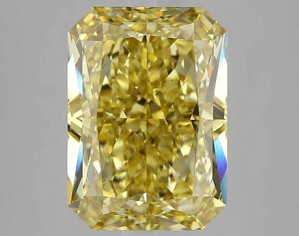 Loose Diamond - RADIANT 4.6ct Fancy Intense Yellow VS1: Loose Diamond - RADIANT 4.6ct Fancy Intense Yellow VS1 Source: This is a real non-mined Diamond that has been grown in a lab Shape: RADIANT Carats: 4.6 Color: Fancy Intense Yellow Certification: IGI V