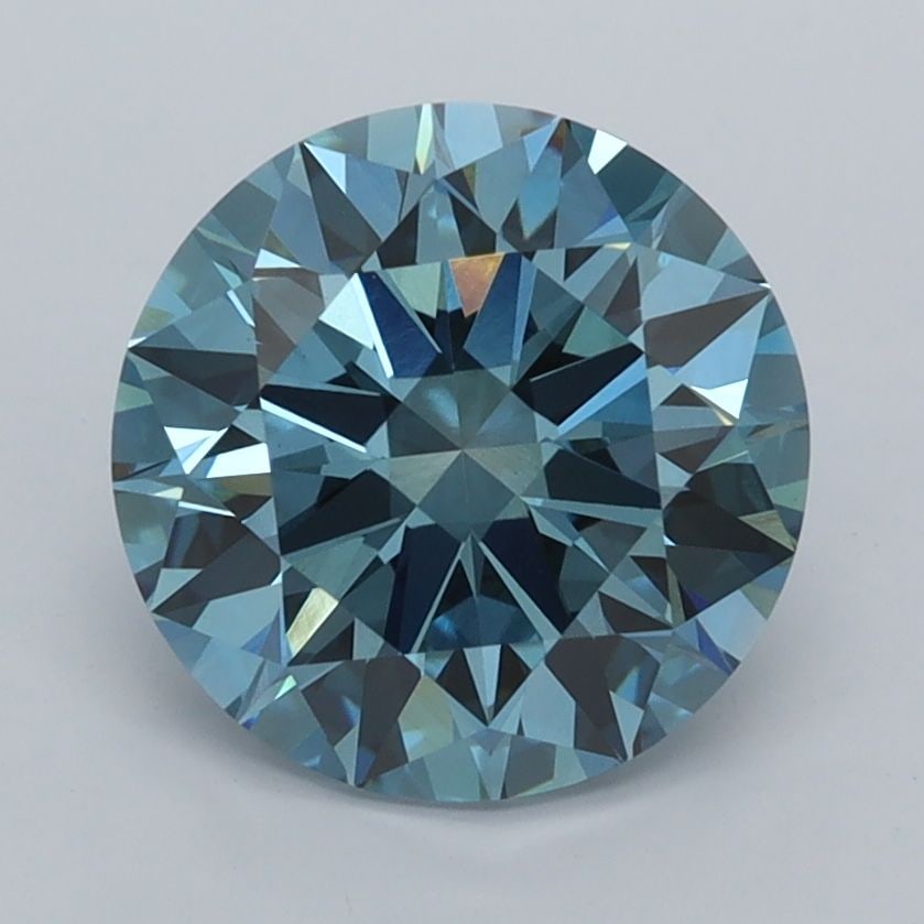 Ideal Loose Diamond - ROUND 2.42ct Fancy Vivid Blue VVS2