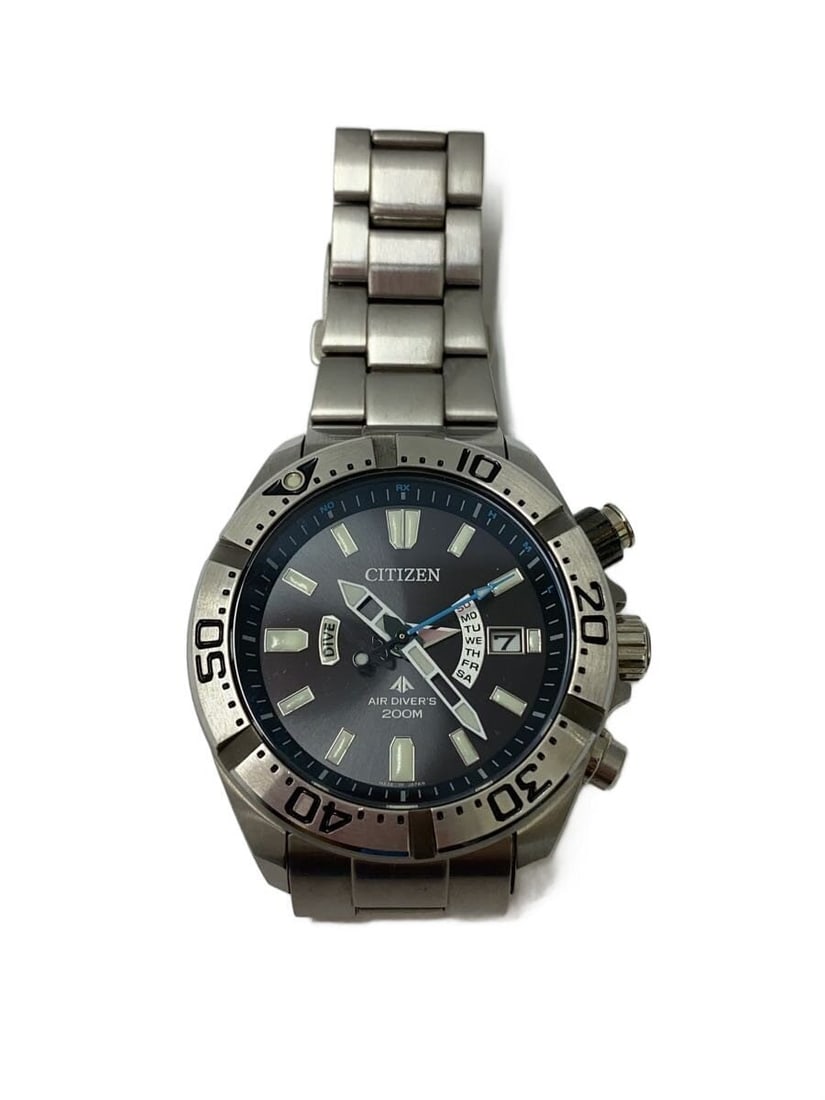 Citizen Promaster Marine Black Men's Wristwatch: Citizen Promaster Marine Black Men's Wristwatch This CITIZEN Promaster Marine men's wristwatch features a black case and dial, designed for durability and functionality. Made in Japan, it is in slight