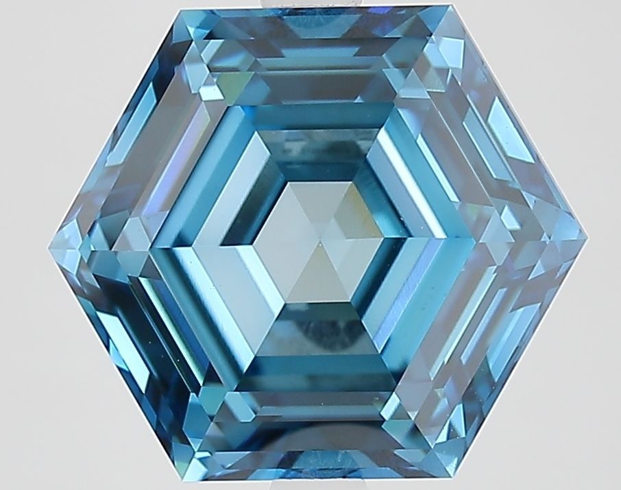 Loose Diamond - HEXAGONAL 5.09ct Fancy Vivid Blue VVS2