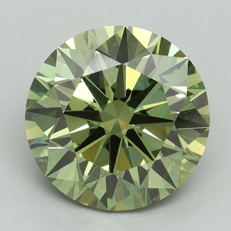 Ideal Loose Diamond - ROUND 2.11ct Fancy Vivid Green VS1: Ideal Loose Diamond - ROUND 2.11ct Fancy Vivid Green VS1 Source: This is a real non-mined Diamond that has been grown in a lab Shape: ROUND Carats: 2.11 Color: Fancy Vivid Green Certification: IGI Vid