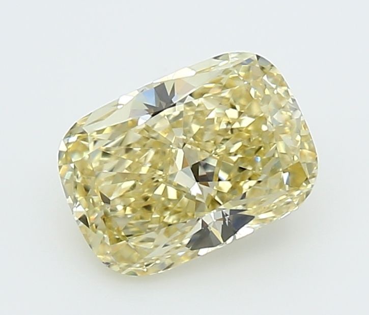 Loose Diamond - CUSHION MODIFIED 1.55ct Fancy Yellow VVS2: Loose Diamond - CUSHION MODIFIED 1.55ct Fancy Yellow VVS2 Source: This is a real non-mined Diamond that has been grown in a lab Shape: CUSHION MODIFIED Carats: 1.55 Color: Fancy Yellow Certification: 