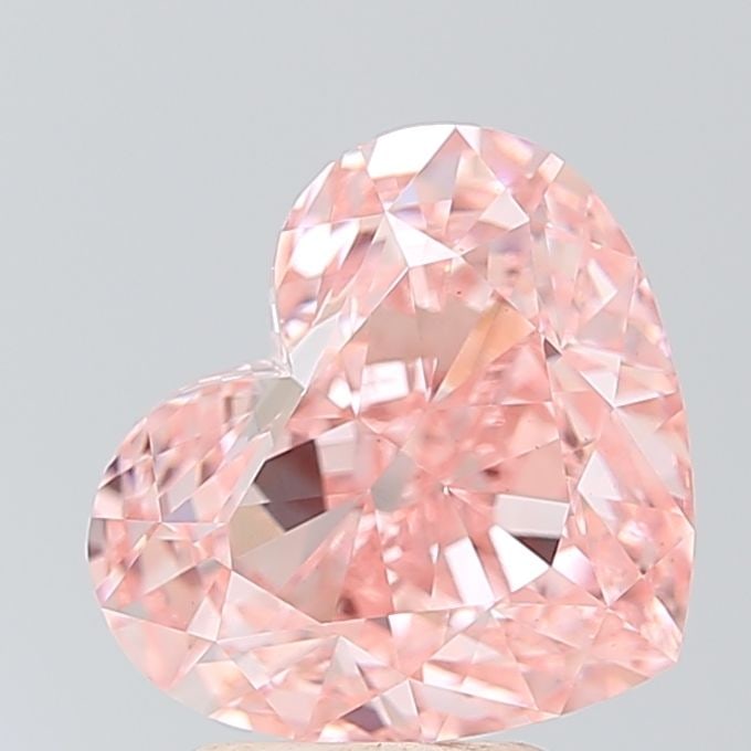 Loose Diamond - HEART 4.37ct Fancy Vivid Pink VS1: Loose Diamond - HEART 4.37ct Fancy Vivid Pink VS1 Source: This is a real non-mined Diamond that has been grown in a lab Shape: HEART Carats: 4.37 Color: Fancy Vivid Pink Certification: IGI The Diamond