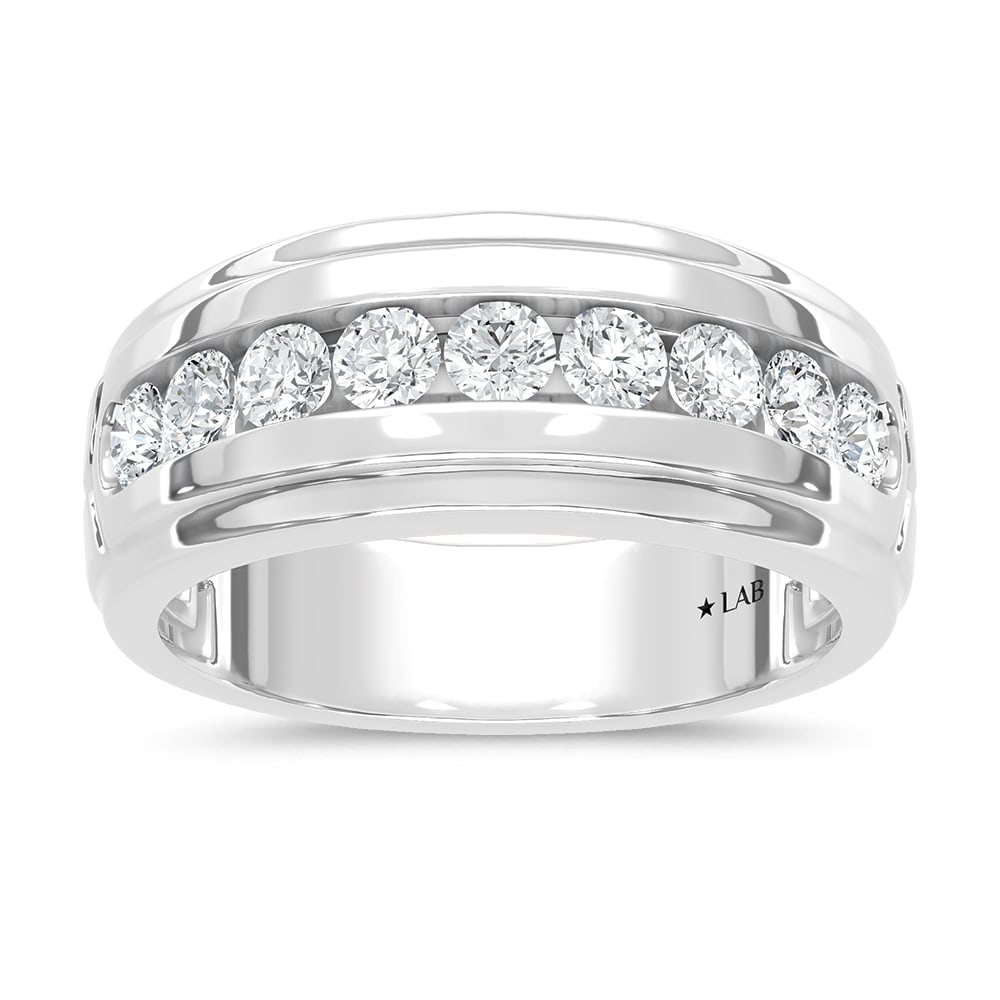 10K White Gold Diamond 1 Ct.Tw. Mens Band: 10K White Gold Diamond 1 Ct.Tw. Mens Band 10K White Gold Diamond 1 Ct.Tw. Mens Band 10k White Gold Stone Color: D-f Stone Clarity: Vs Each ring is presented in standard size 6.5. Complimentary resizin