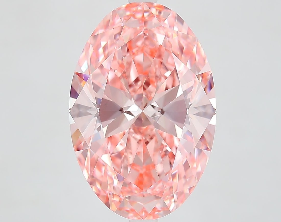 Loose Diamond - OVAL 7.53ct Fancy Vivid Pink VS1