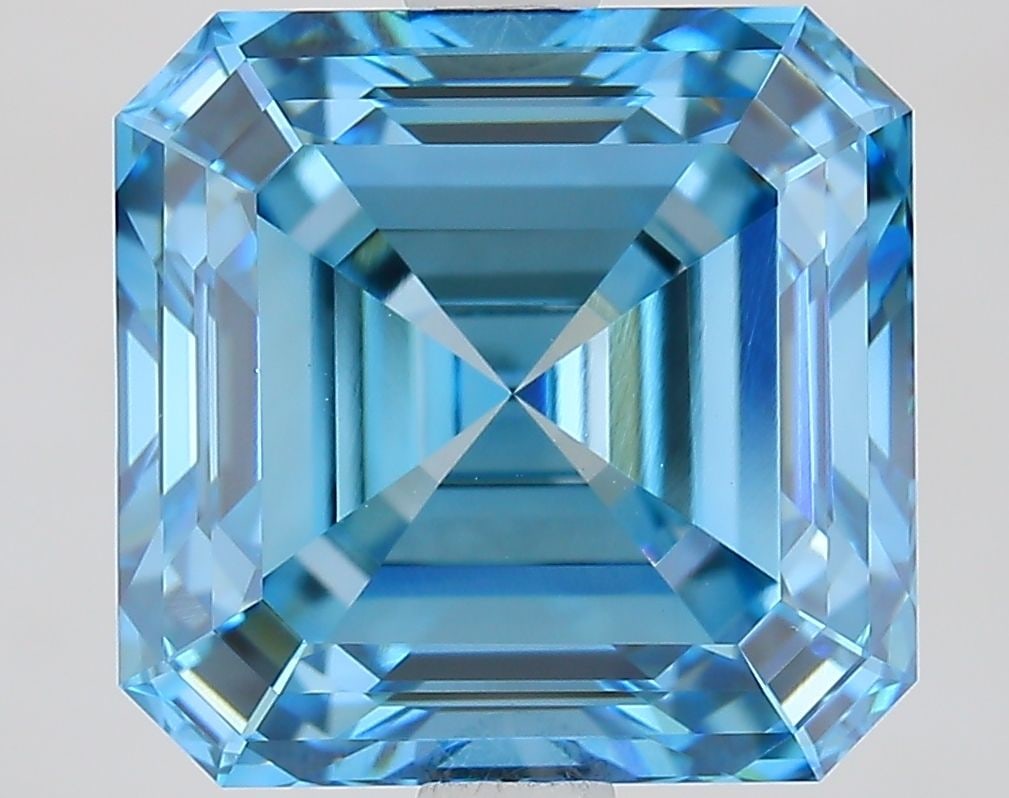 Loose Diamond - ASSCHER 4.09ct Fancy Vivid Blue VVS2