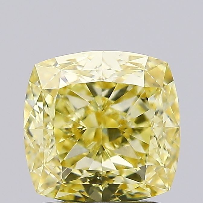 Loose Diamond - CUSHION MODIFIED 2.04ct Fancy Intense Yellow VVS2