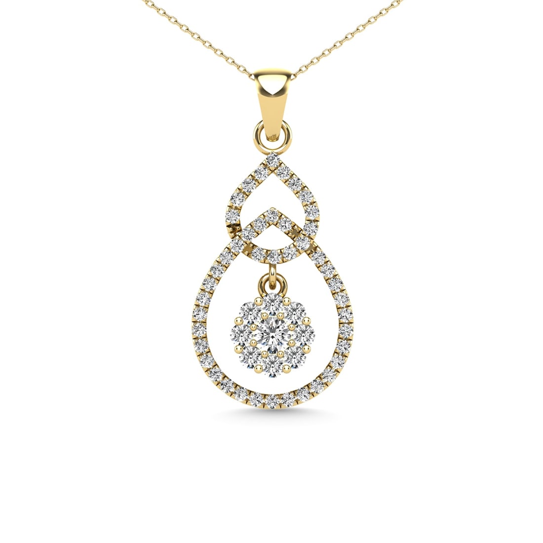Diamond 1/3 Ct.Tw. Fashion Pendant in 14K Yellow Gold