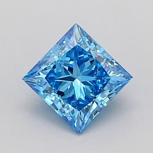Loose Diamond - PRINCESS 0.91ct Fancy Vivid Blue VS1