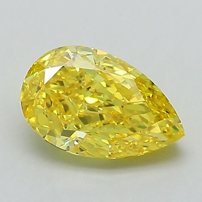 Loose Diamond - PEAR 1.01ct Fancy Vivid Yellow IF: Loose Diamond - PEAR 1.01ct Fancy Vivid Yellow IF Source: This is a real non-mined Diamond that has been grown in a lab Shape: PEAR Carats: 1.01 Color: Fancy Vivid Yellow Certification: IGI Video: