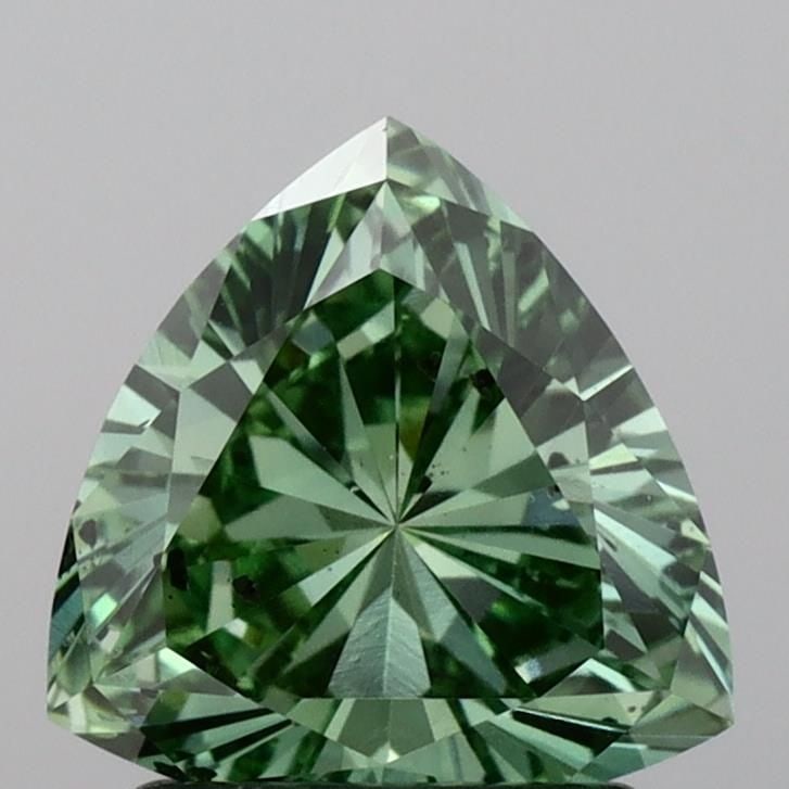 Loose Diamond - TRIANGULAR 1.23ct Fancy Vivid Green SI1: Loose Diamond - TRIANGULAR 1.23ct Fancy Vivid Green SI1 Source: This is a real non-mined Diamond that has been grown in a lab Shape: TRIANGULAR Carats: 1.23 Color: Fancy Vivid Green Certification: IGI
