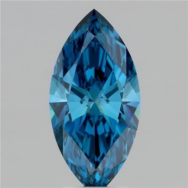 Loose Diamond - MARQUISE 3.58ct Fancy Vivid Blue VS1