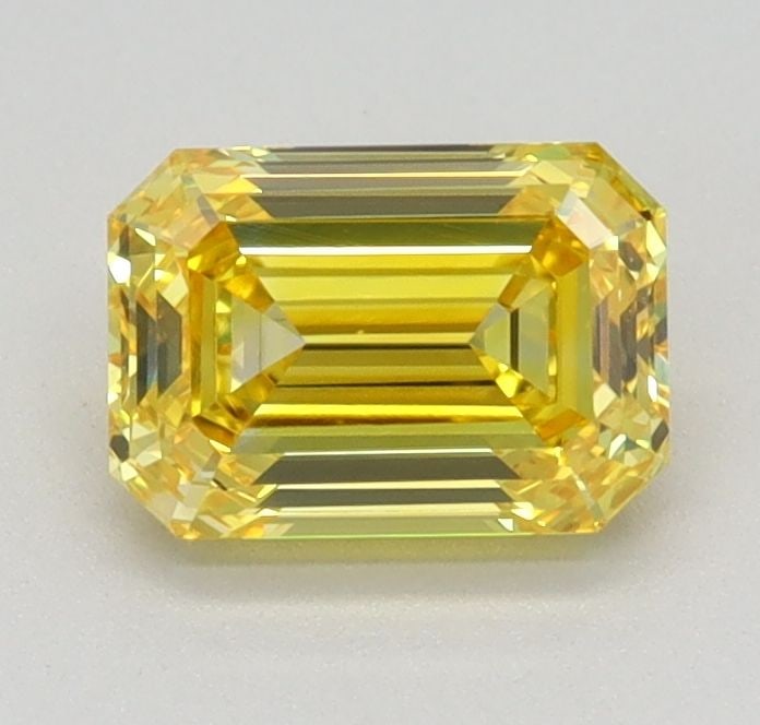 Loose Diamond - EMERALD 0.72ct Fancy Intense Yellow VS2: Loose Diamond - EMERALD 0.72ct Fancy Intense Yellow VS2 Source: This is a real non-mined Diamond that has been grown in a lab Shape: EMERALD Carats: 0.72 Color: Fancy Intense Yellow Certification: IGI