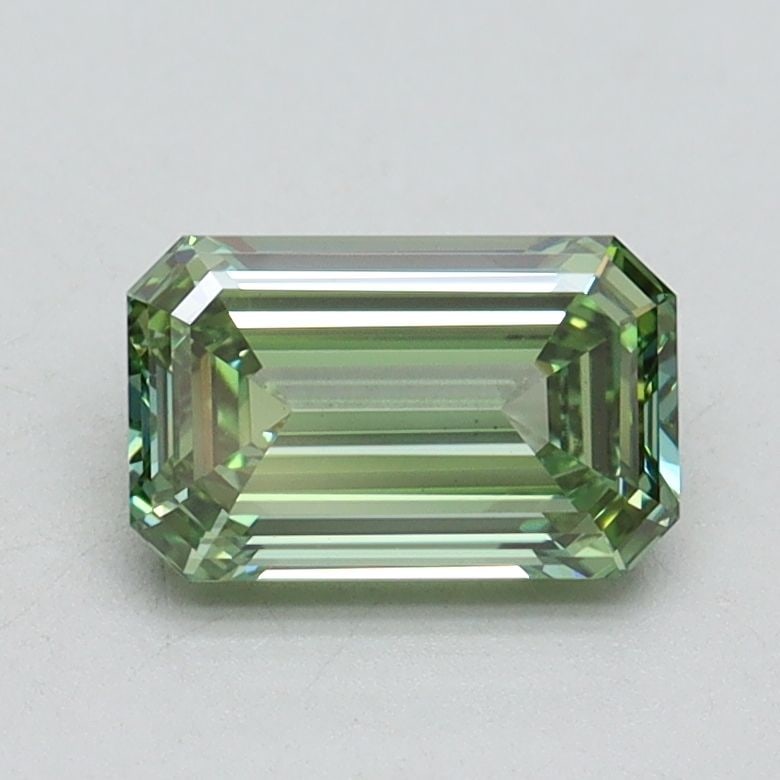 Loose Diamond - EMERALD 1.07ct Fancy Vivid Green VS1: Loose Diamond - EMERALD 1.07ct Fancy Vivid Green VS1 Source: This is a real non-mined Diamond that has been grown in a lab Shape: EMERALD Carats: 1.07 Color: Fancy Vivid Green Certification: IGI Video