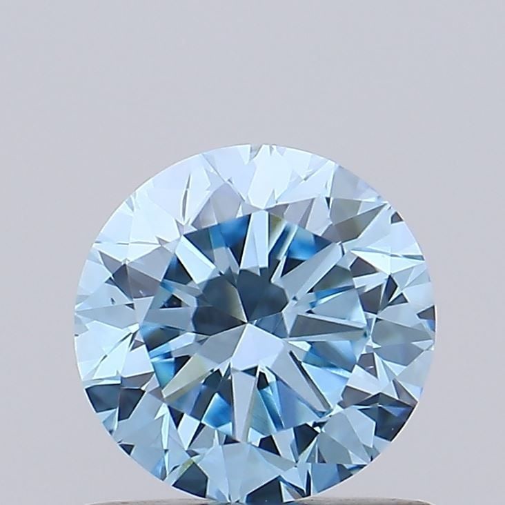 Loose Diamond - ROUND 0.77ct Fancy Vivid Blue VS1
