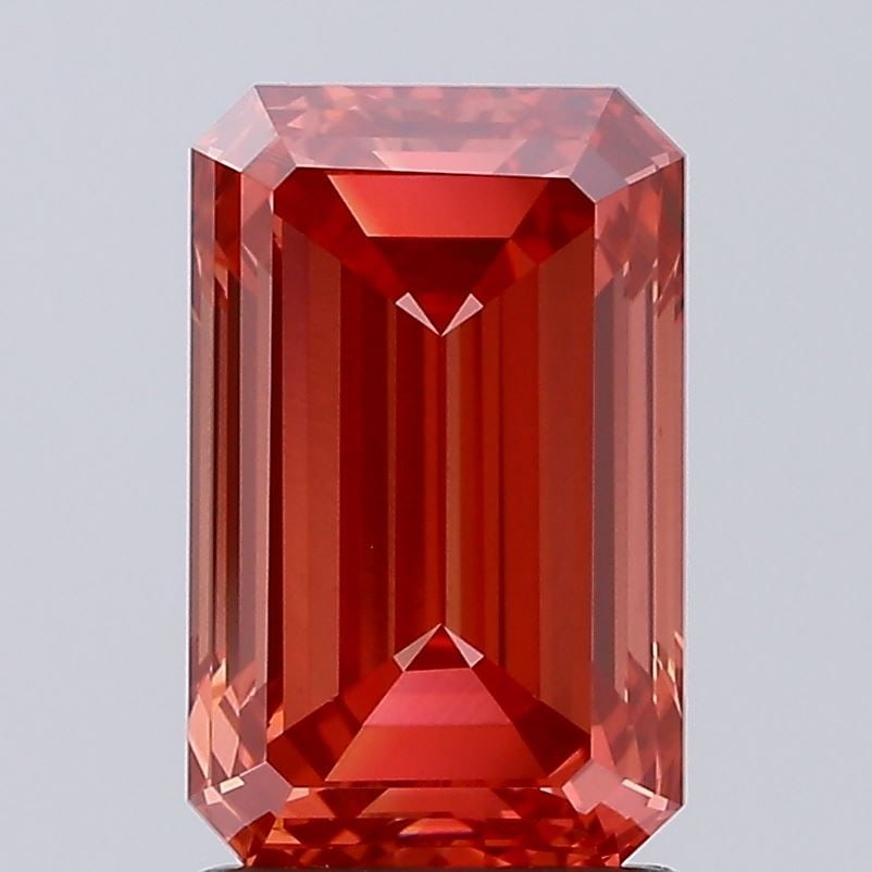 Loose Diamond - EMERALD 2.13ct Fancy Vivid Red VS1