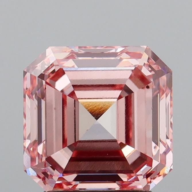 Loose Diamond - ASSCHER 3.02ct Fancy Intense Pink VS2