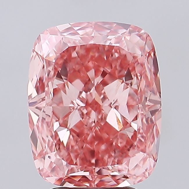 Loose Diamond - CUSHION MODIFIED 4.36ct Fancy Vivid Pink VS1