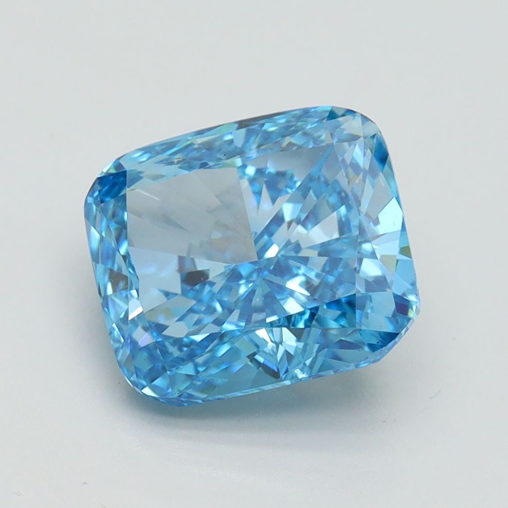 Loose Diamond - CUSHION MODIFIED 3.0ct Fancy Vivid Blue VS2