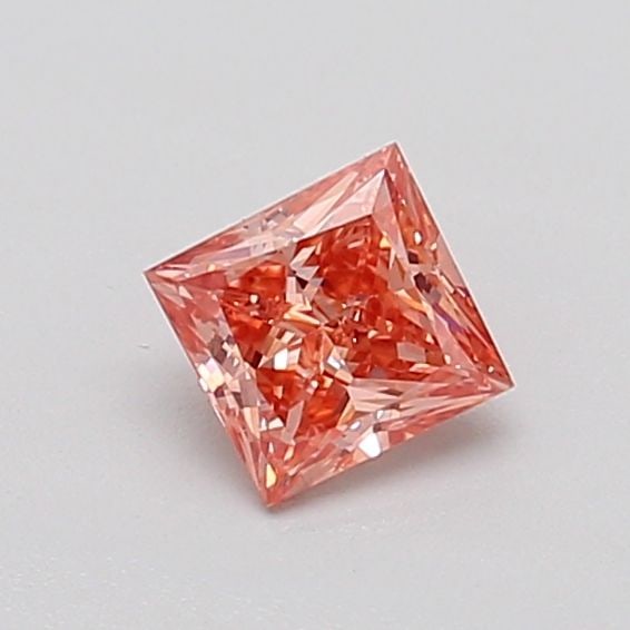 Loose Diamond - PRINCESS 0.39ct Fancy Intense Brownish Pink VS2