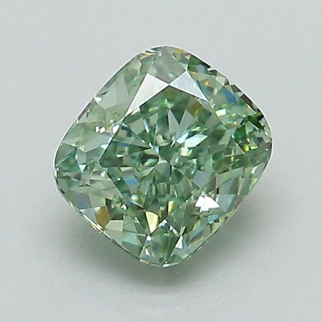 Loose Diamond - CUSHION MODIFIED 1.01ct Fancy Vivid Green VS1