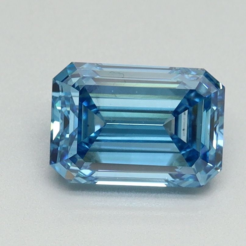 Loose Diamond - EMERALD 1.5ct Fancy Vivid Blue VS2