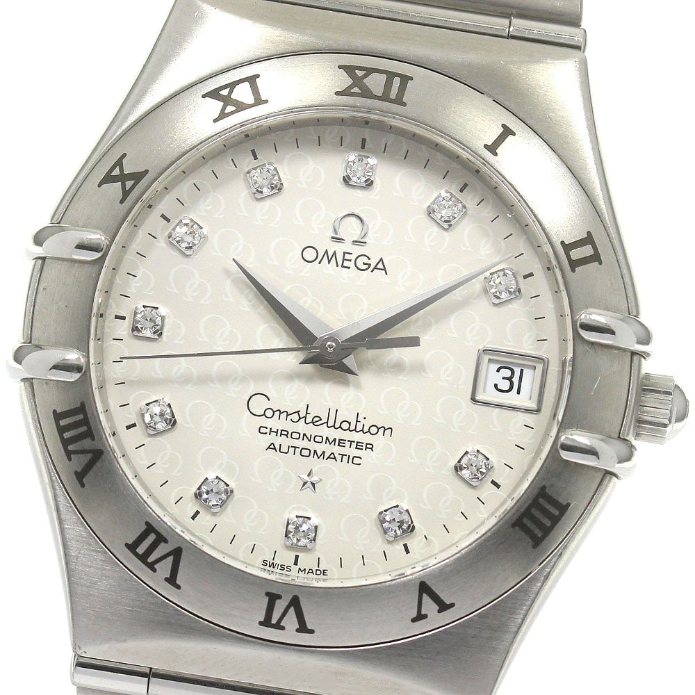 OMEGA Constellation 1504.35 Mens Wristwatch with 11P Diamonds: OMEGA Constellation 1504.35 Mens Wristwatch with 11P Diamonds Omega Constellation 11P Diamond men's wristwatch, pre-owned and made in Switzerland. The listing identifies the model as 1504.35 and notes