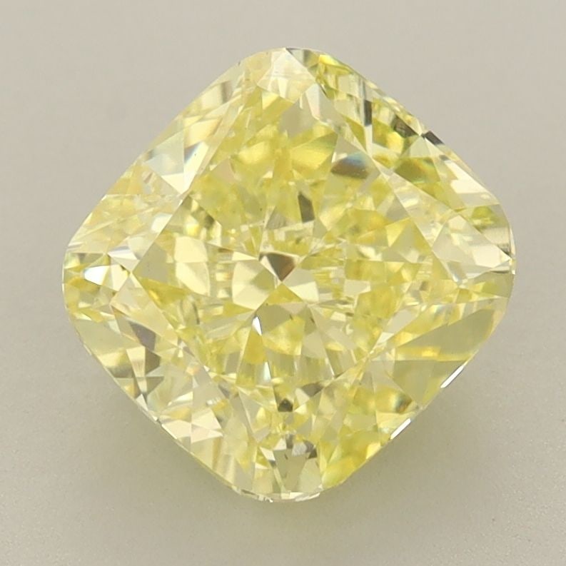 Loose Diamond - CUSHION BRILLIANT 2.72ct Fancy Vivid Yellow VS1