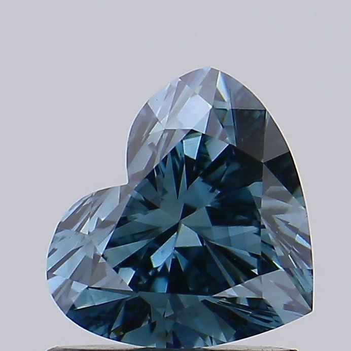 Loose Diamond - HEART 0.9ct Fancy Vivid Green Blue VS1