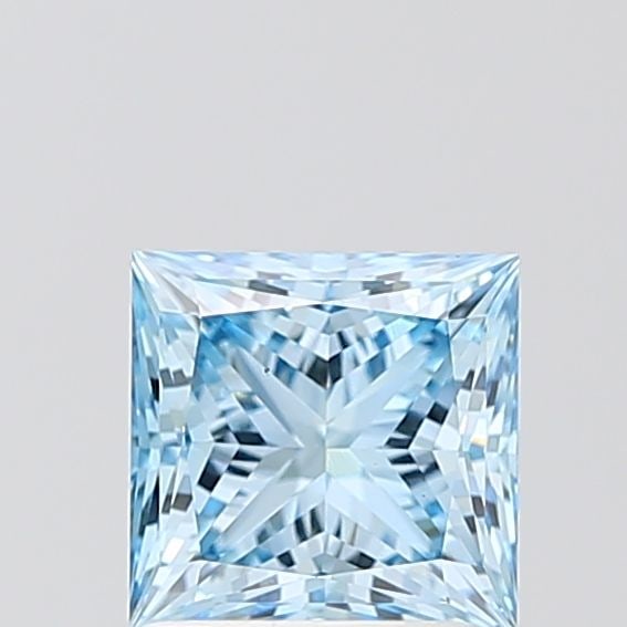 Loose Diamond - PRINCESS 1.52ct Fancy Vivid Blue VS1